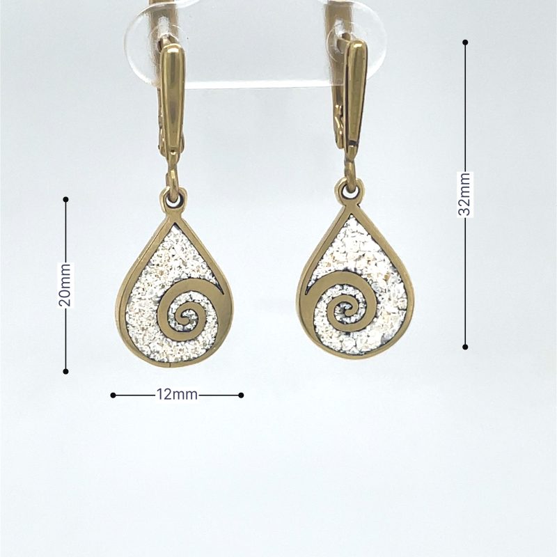 Brass Micro Mosaic Earring - Image 3