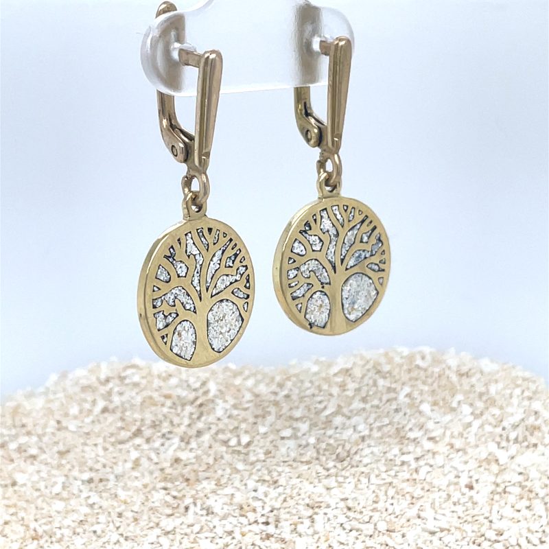 Brass Micro Mosaic Earring