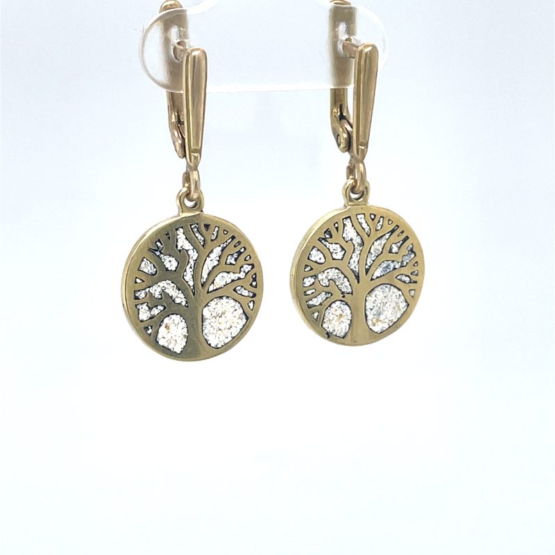 Brass Micro Mosaic Earring - Image 2