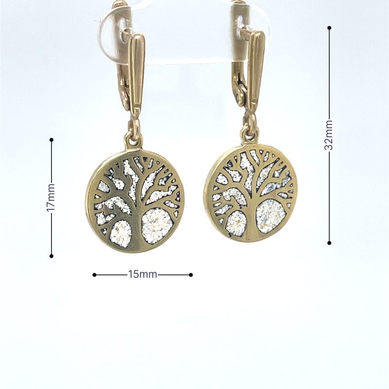 Brass Micro Mosaic Earring - Image 3
