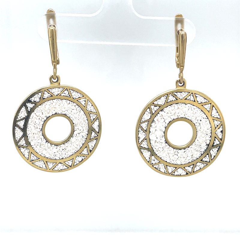 Brass Micro Mosaic Earring - Image 2