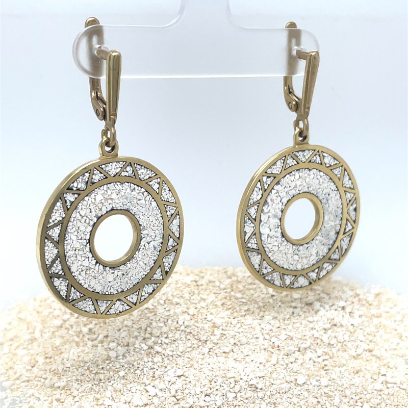 Brass Micro Mosaic Earring