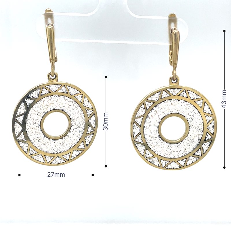 Brass Micro Mosaic Earring - Image 3
