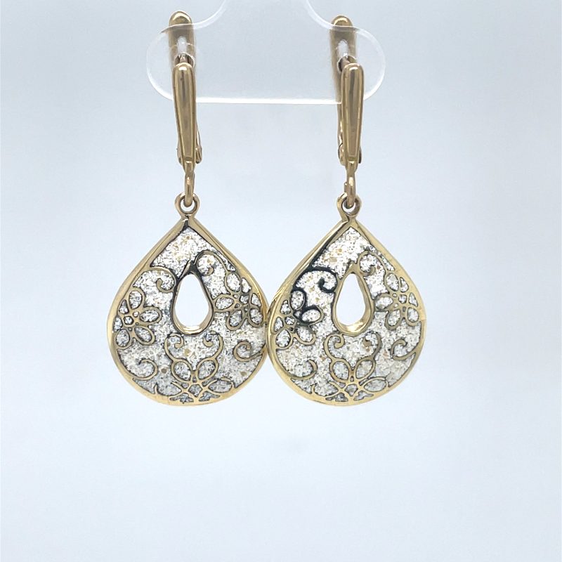 Brass Micro Mosaic Earring - Image 2