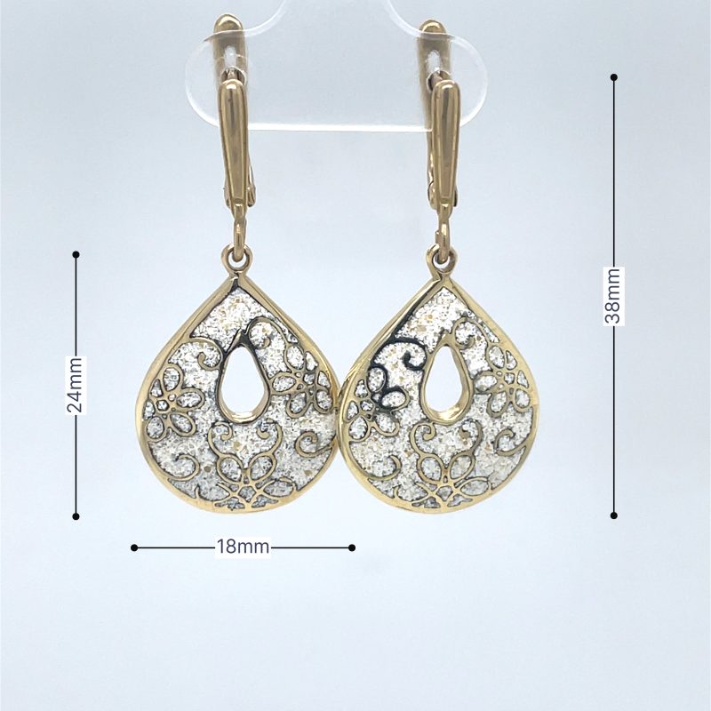 Brass Micro Mosaic Earring - Image 3