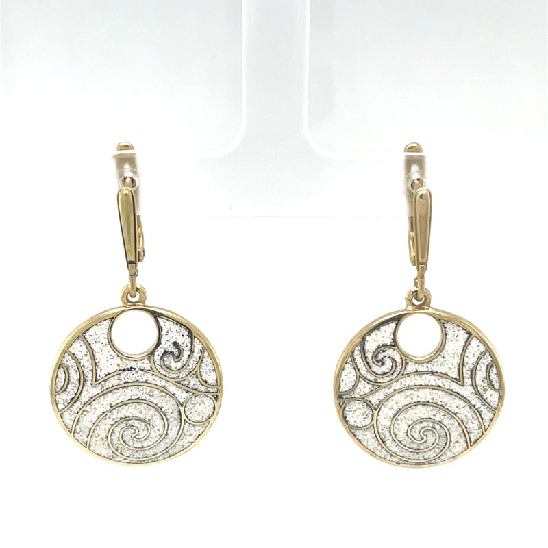 Brass Micro Mosaic Earring - Image 2