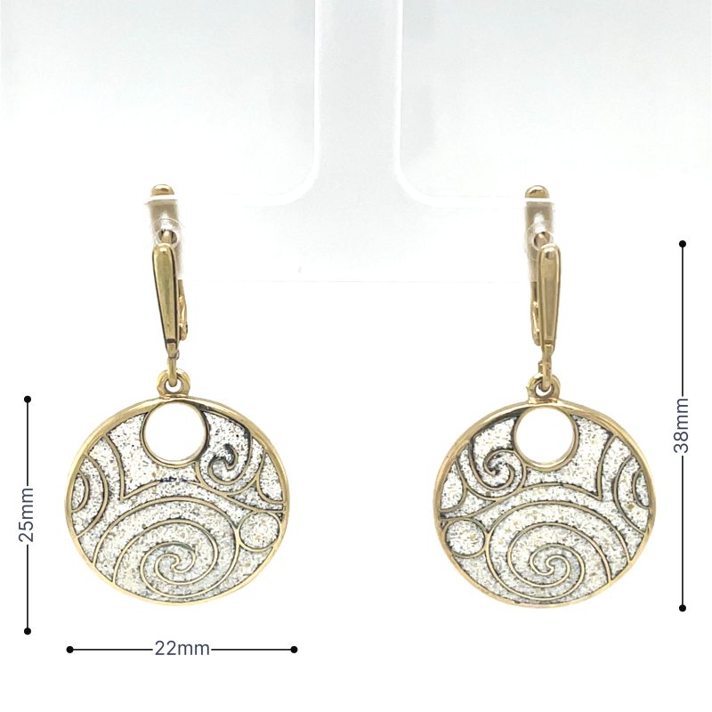 Brass Micro Mosaic Earring - Image 3