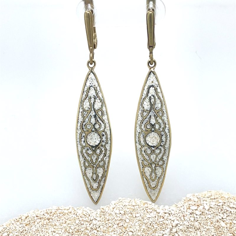 Brass Micro mosaic Earring