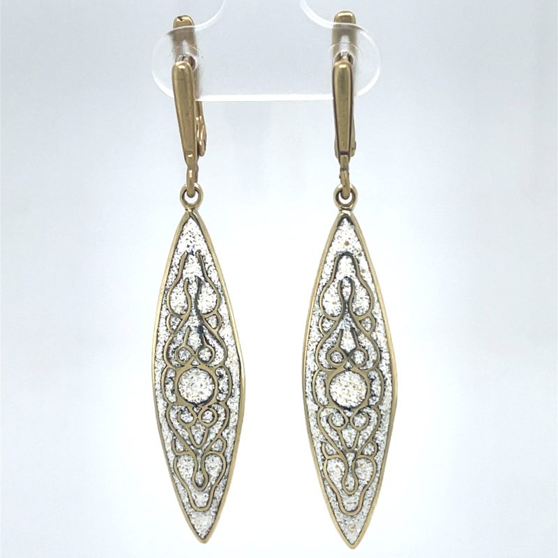 Brass Micro mosaic Earring - Image 2