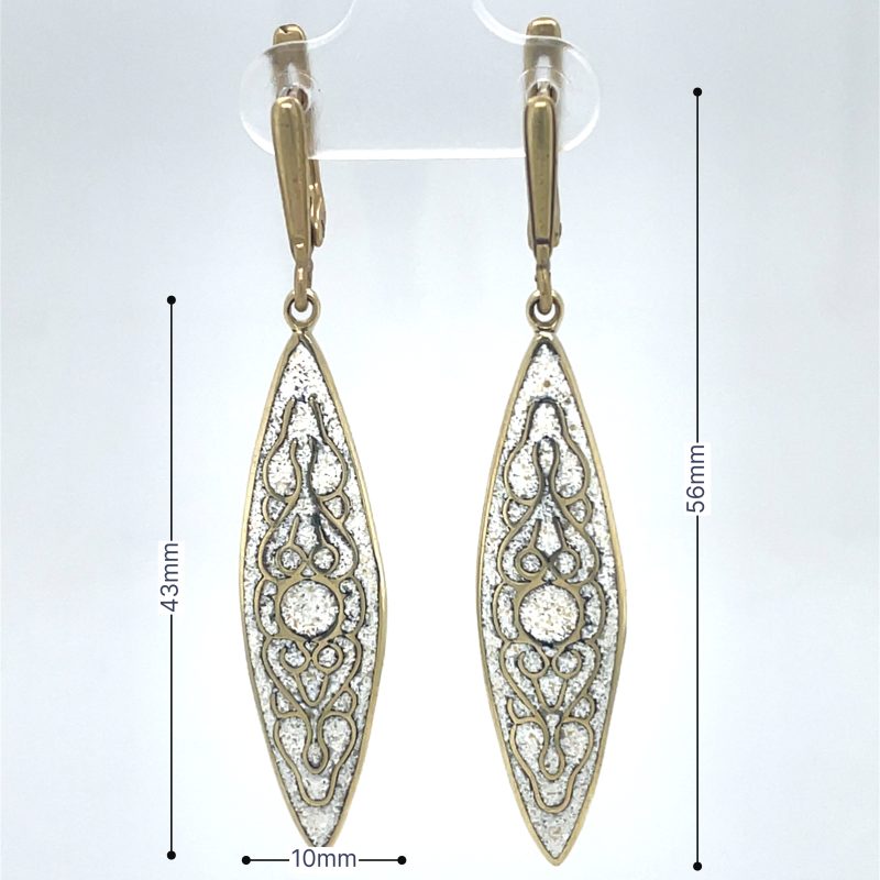 Brass Micro mosaic Earring - Image 3