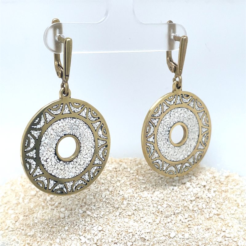 Brass Micro Mosaic Earring