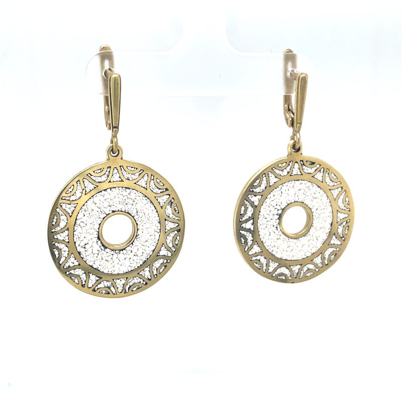 Brass Micro Mosaic Earring - Image 2
