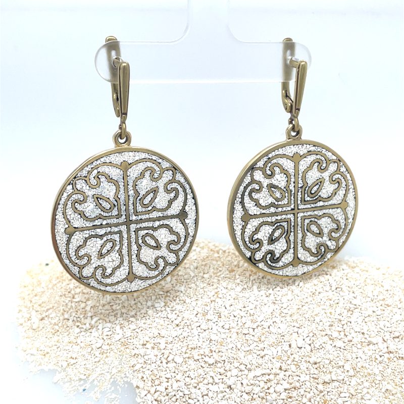 Brass Micro Mosaic Earring
