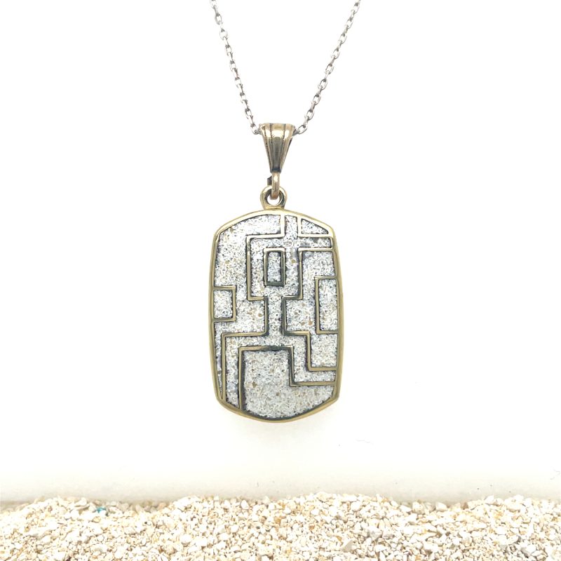 Brass Micro Mosaic Necklace