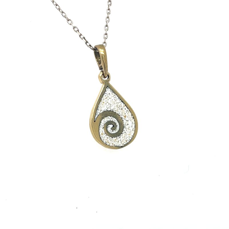 Brass Micro Mosaic Necklace - Image 2