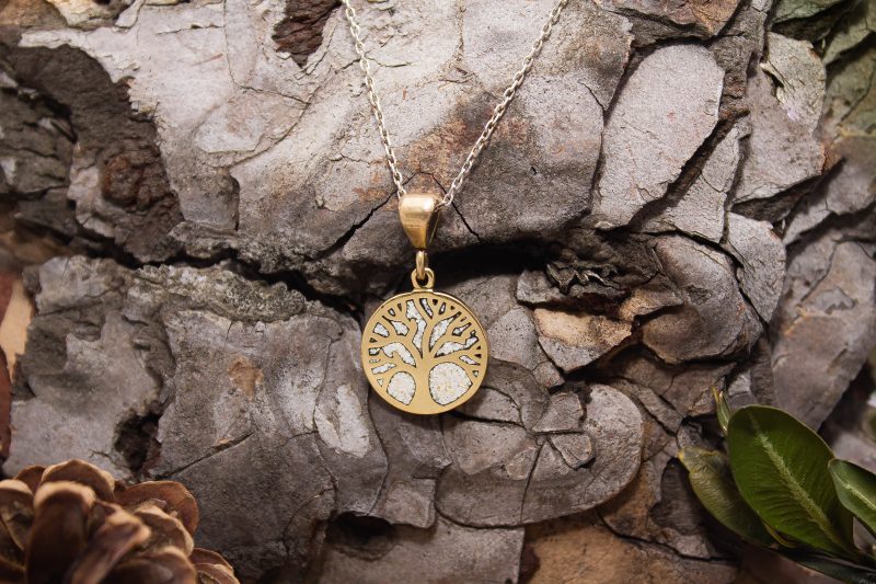 Brass Micro Mosaic Necklace - Image 4