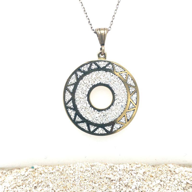 Brass Micro Mosaic Necklace