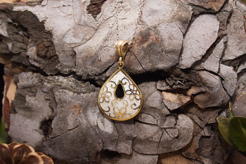 Brass Micro Mosaic Necklace - Image 4