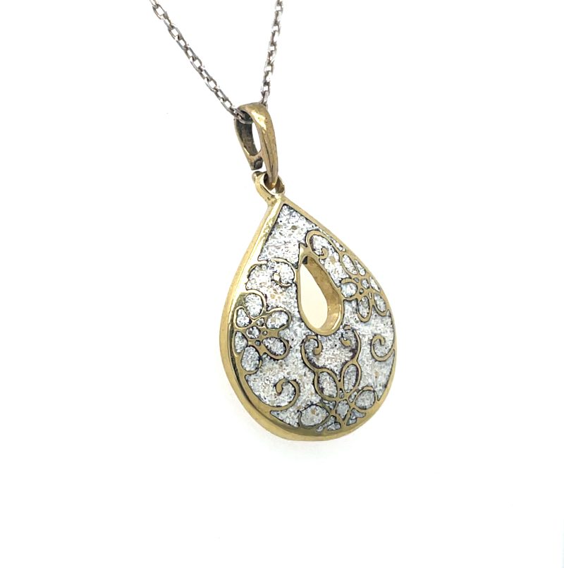 Brass Micro Mosaic Necklace - Image 2