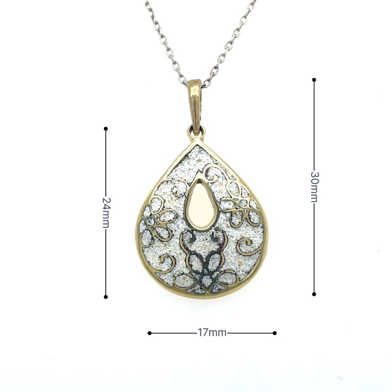 Brass Micro Mosaic Necklace - Image 3