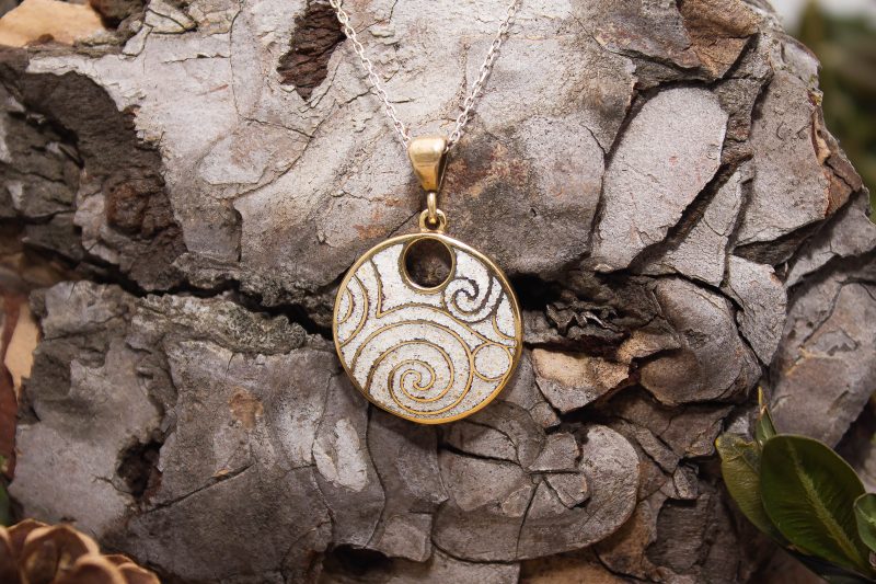 Brass Micro Mosaic Necklace - Image 4