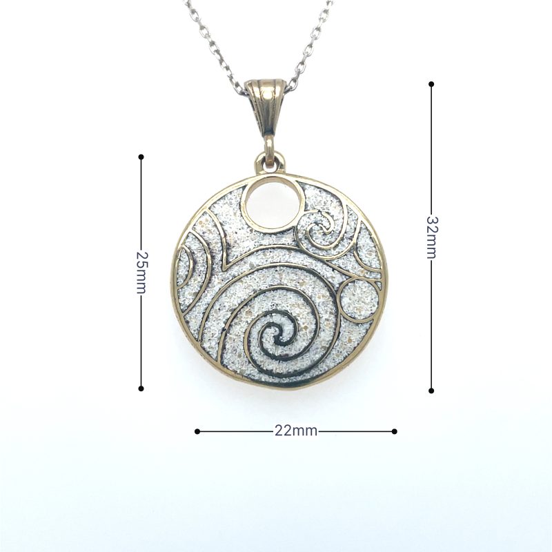 Brass Micro Mosaic Necklace - Image 3