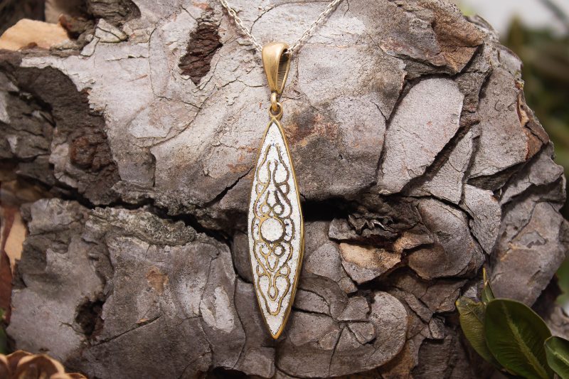 Brass Micro Mosaic Necklace - Image 4