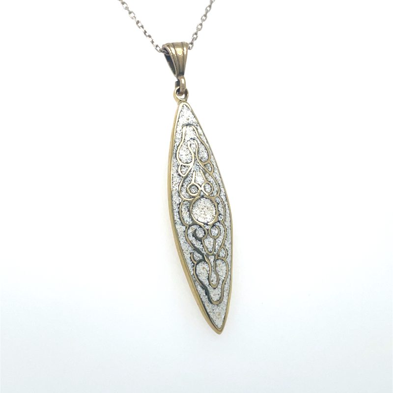Brass Micro Mosaic Necklace - Image 2