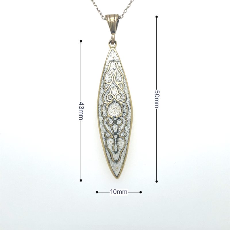 Brass Micro Mosaic Necklace - Image 3