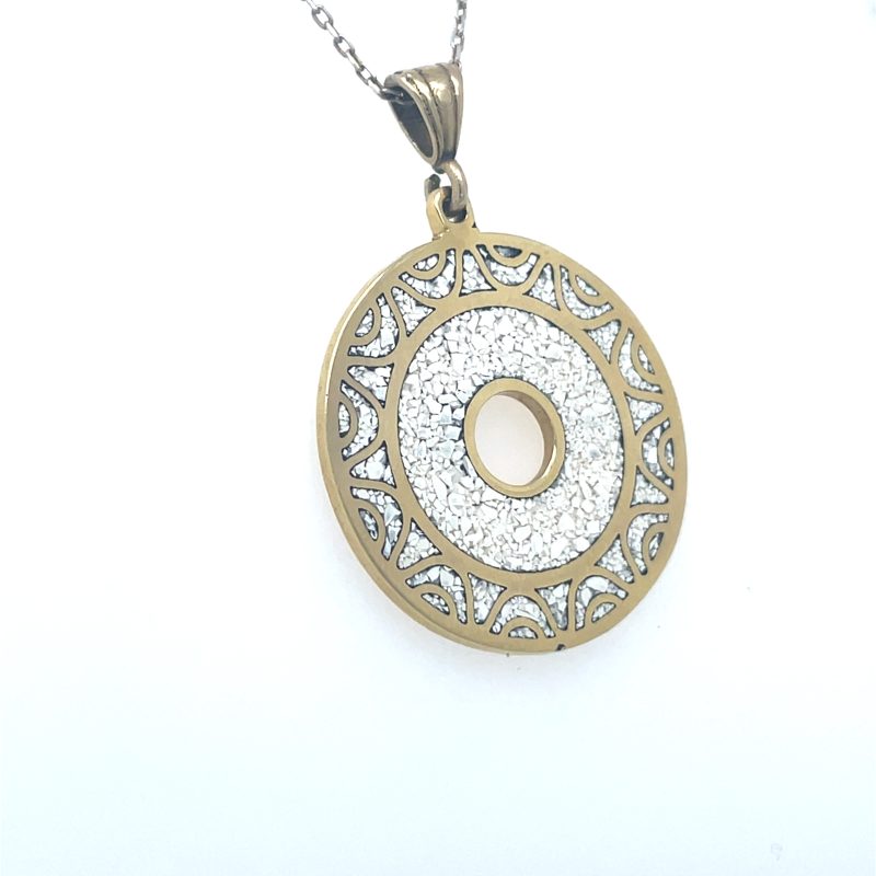 Brass Micro Mosaic Necklace - Image 2