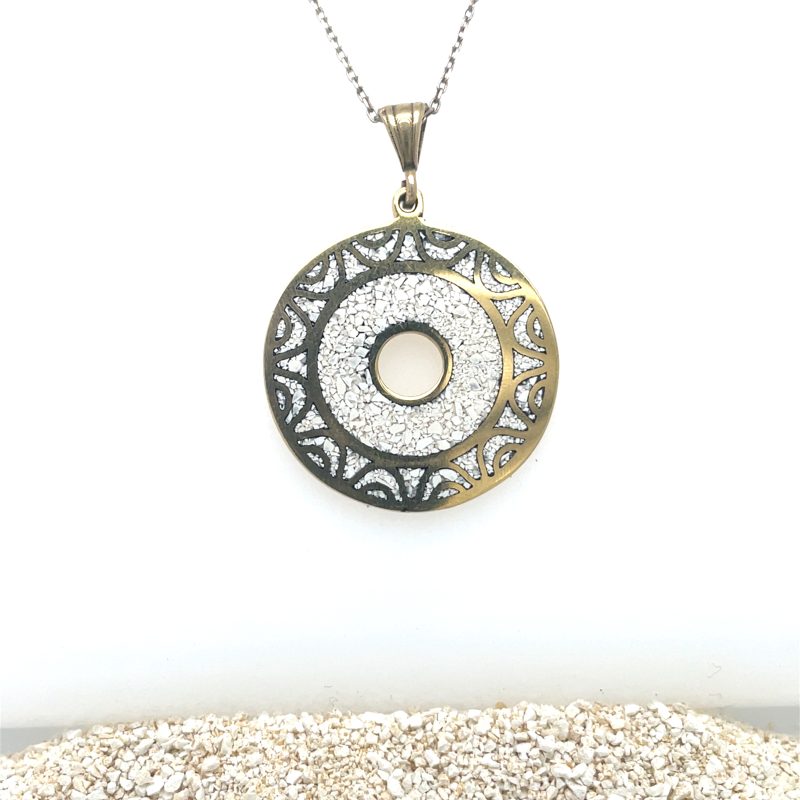 Brass Micro Mosaic Necklace