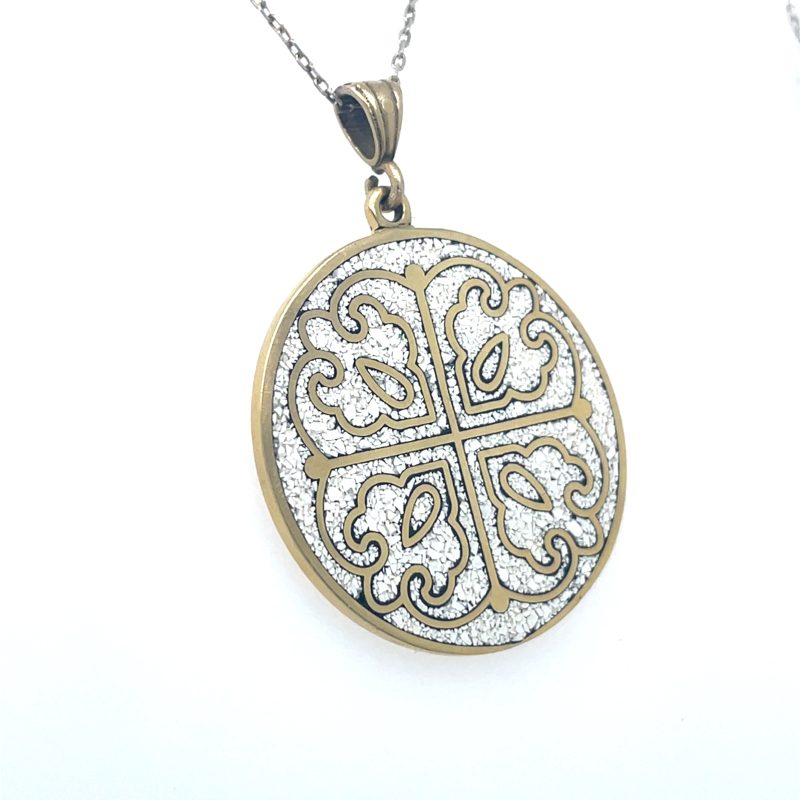 Brass Micro Mosaic Necklace - Image 2