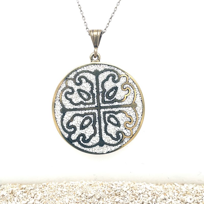 Brass Micro Mosaic Necklace