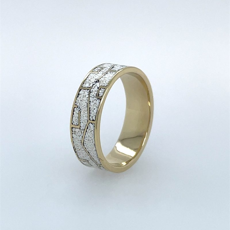 Brass Micro Mosaic Ring - Image 2