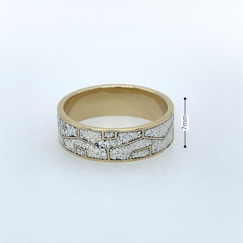 Brass Micro Mosaic Ring - Image 3