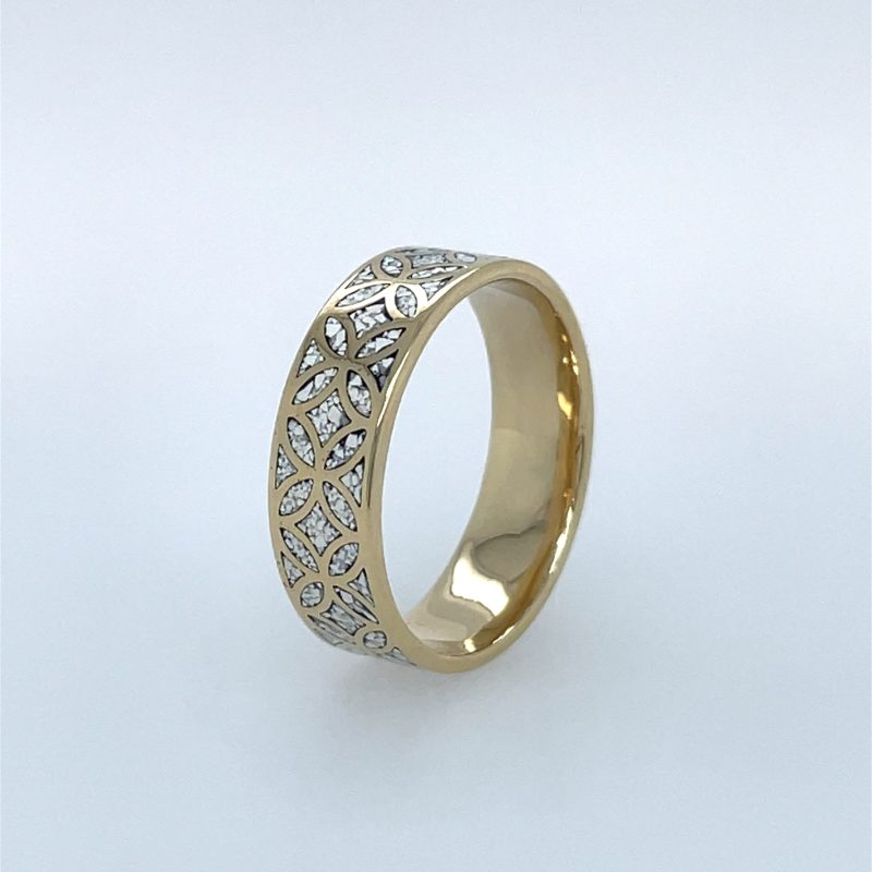 Brass Micro Mosaic Ring - Image 2