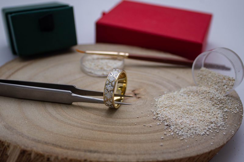 Brass Micro Mosaic Ring - Image 4