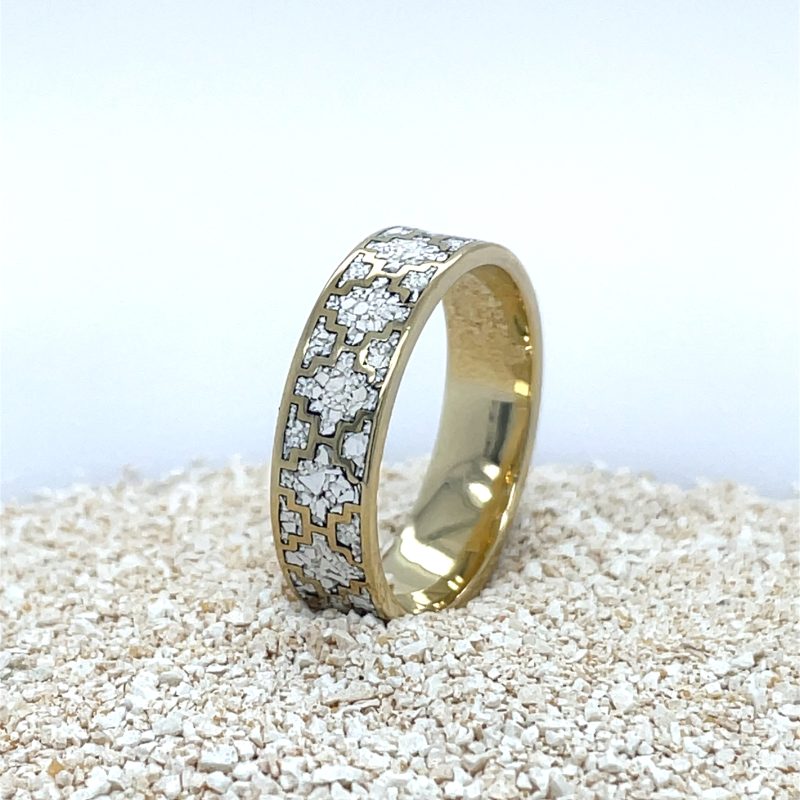 Brass Micro Mosaic Ring