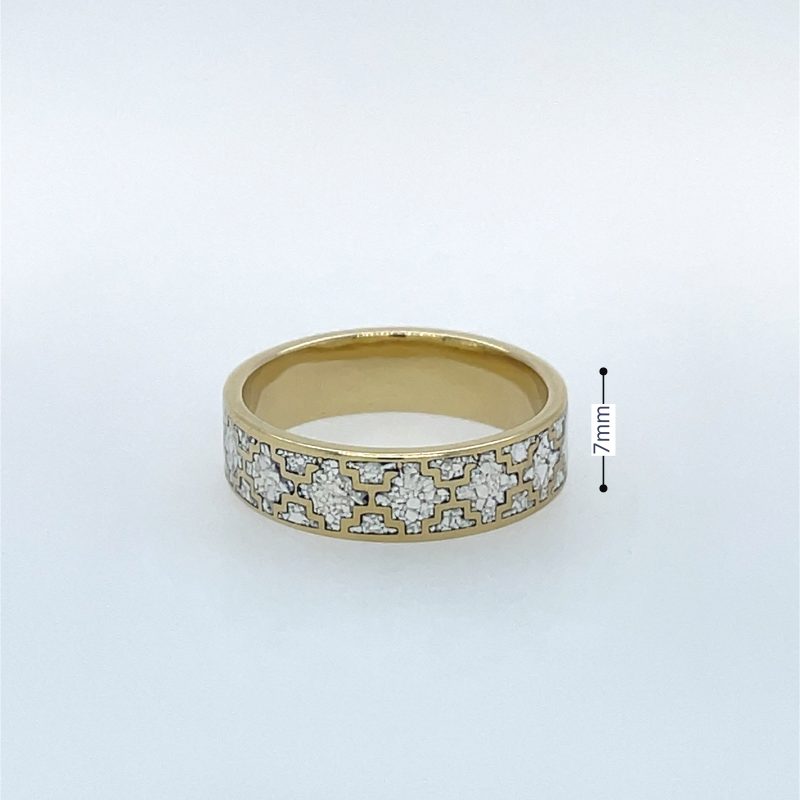 Brass Micro Mosaic Ring - Image 3