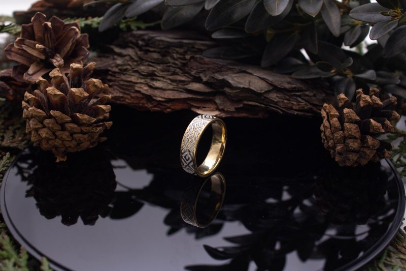 Brass Micro Mosaic Ring - Image 5