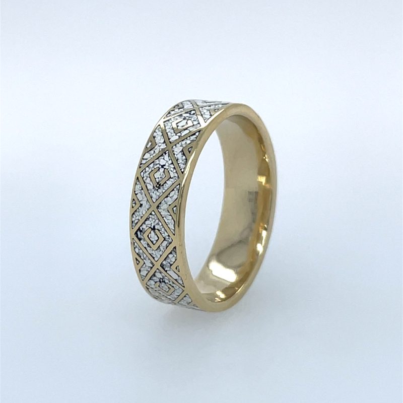Brass Micro Mosaic Ring - Image 2
