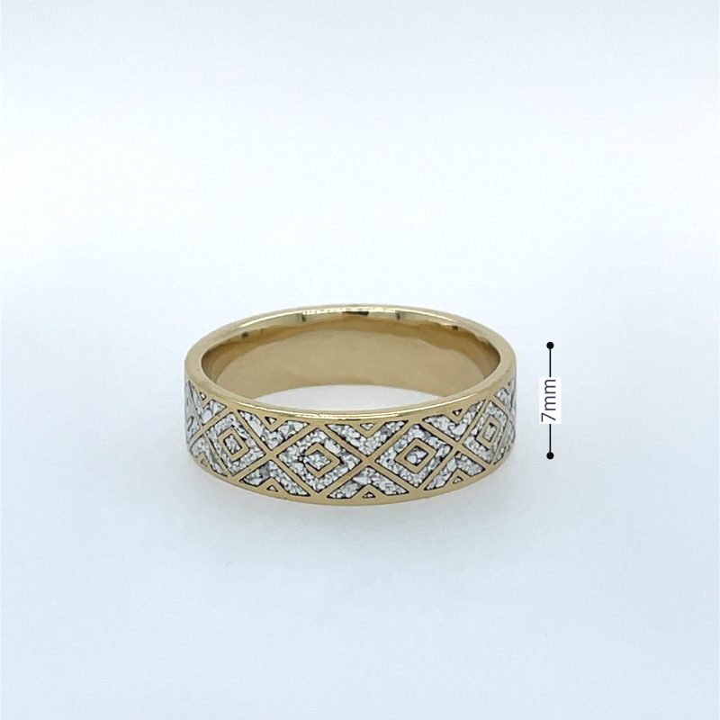 Brass Micro Mosaic Ring - Image 3