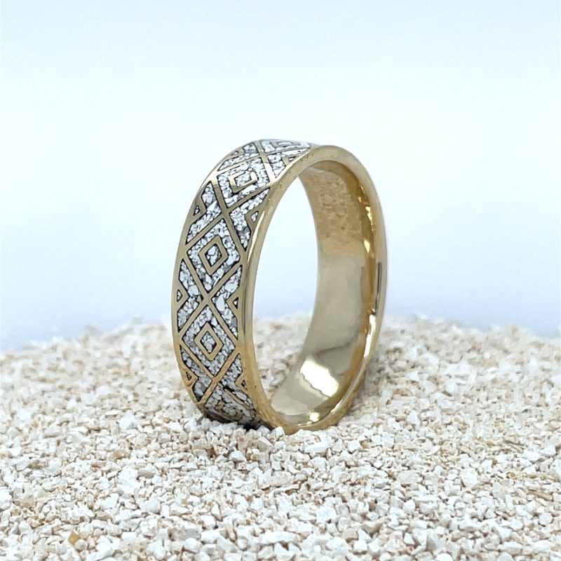 Brass Micro Mosaic Ring