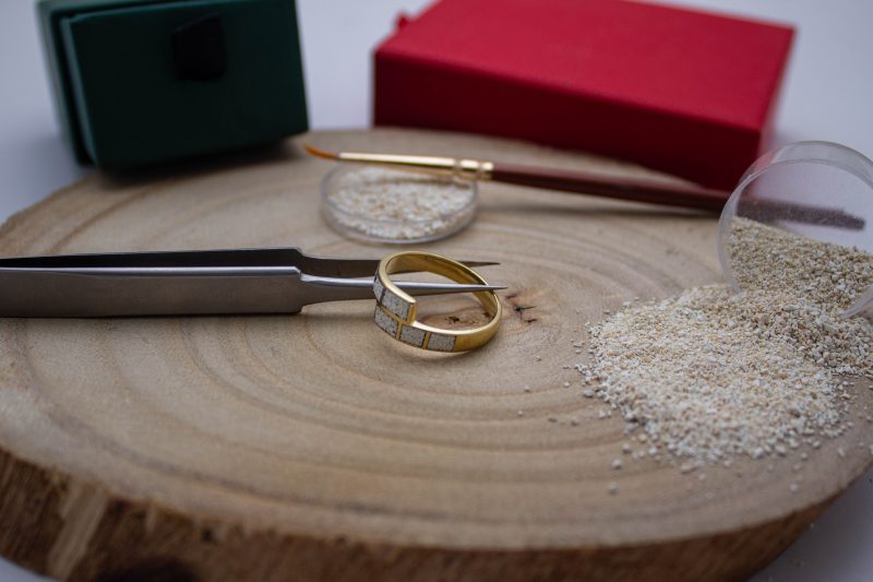 Brass Micro Mosaic Ring - Image 4