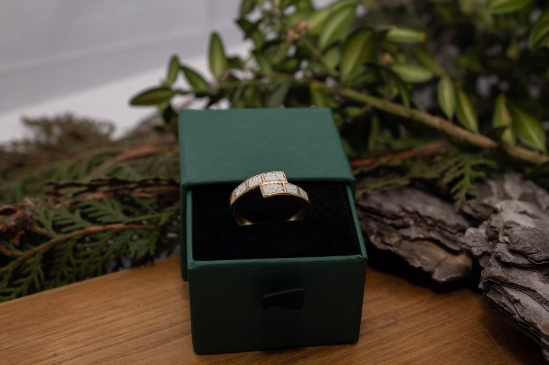 Brass Micro Mosaic Ring - Image 6