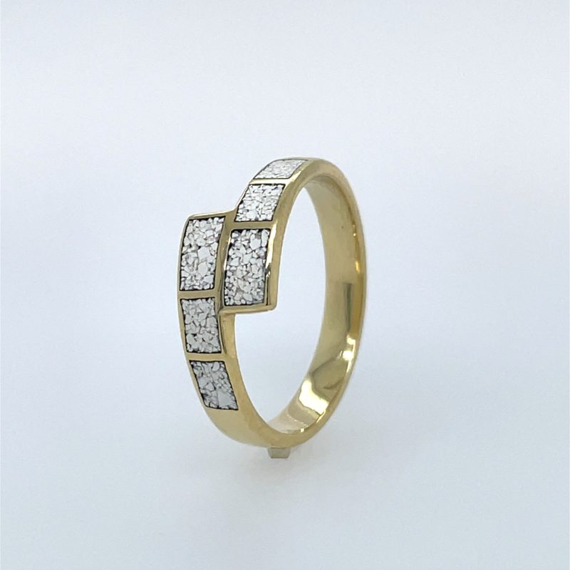 Brass Micro Mosaic Ring - Image 2