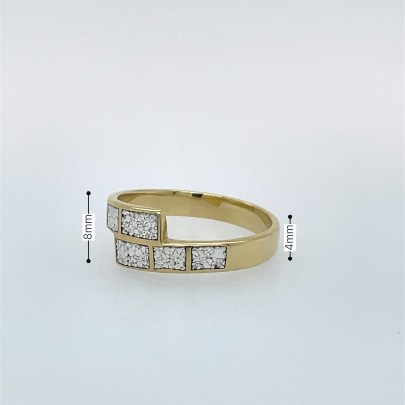 Brass Micro Mosaic Ring - Image 3