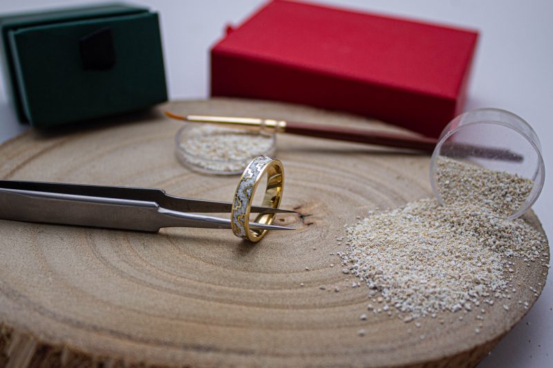 Brass Micro Mosaic Ring - Image 4