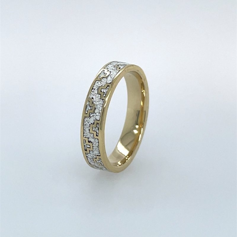 Brass Micro Mosaic Ring - Image 2