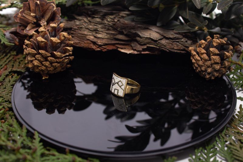 Brass Micro Mosaic Ring - Image 5